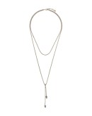 double-wrap skull necklace