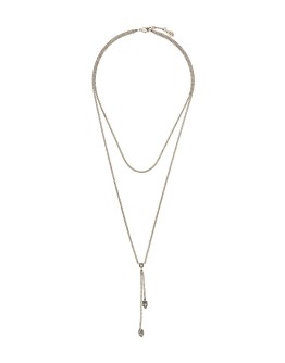 double-wrap skull necklace