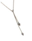 double-wrap skull necklace