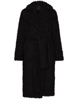 shearling mid-length coat