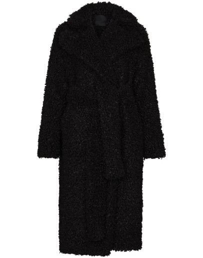 shearling mid-length coat
