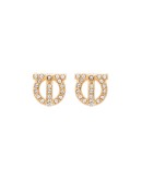 Gancini gold-tone crystal earrings