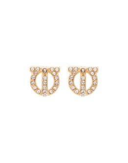 Gancini gold-tone crystal earrings