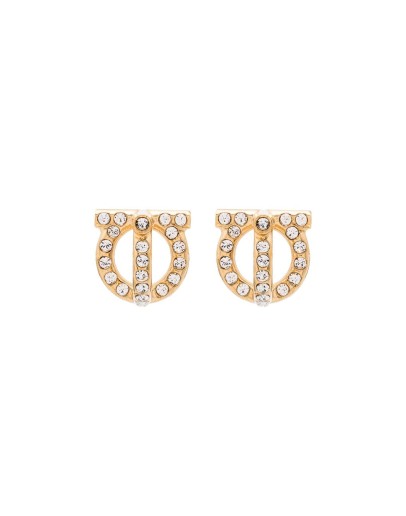 Gancini gold-tone crystal earrings