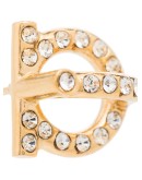 Gancini gold-tone crystal earrings