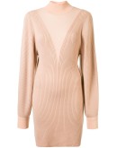 knitted merino ribbed dress