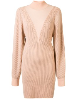 knitted merino ribbed dress