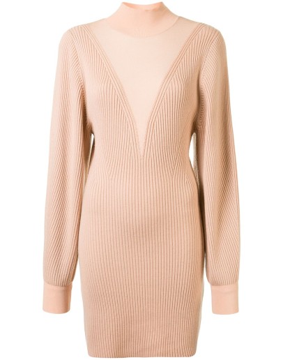 knitted merino ribbed dress