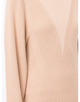 knitted merino ribbed dress