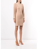 knitted merino ribbed dress