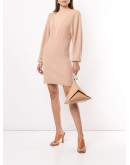 knitted merino ribbed dress