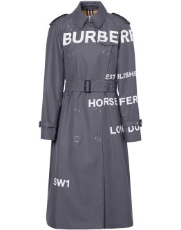 Horseferry Print Cotton Gabardine trench coat