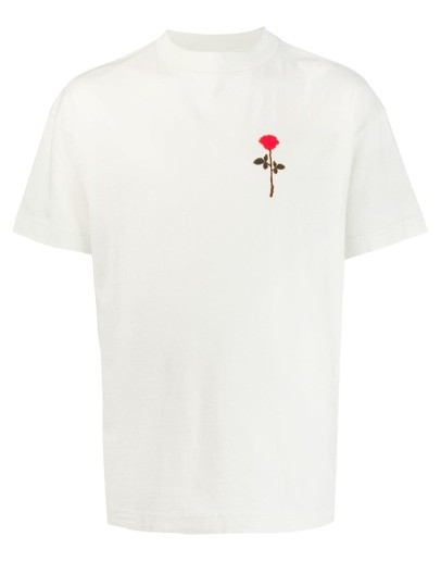 rose-print T-shirt