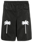 palm-print swim shorts