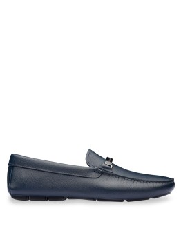 logo plaque driving loafers