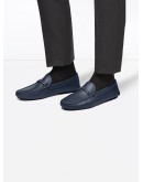 logo plaque driving loafers
