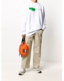 paint-detail logo-print sweatshirt