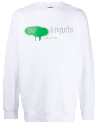 paint-detail logo-print sweatshirt