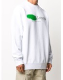 paint-detail logo-print sweatshirt