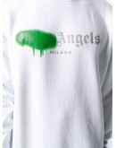 paint-detail logo-print sweatshirt