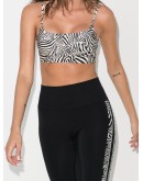 Natacha zebra-print sports bra
