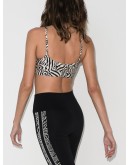 Natacha zebra-print sports bra
