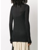 ribbed-knit turtleneck top