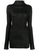 ribbed-knit turtleneck top