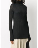 ribbed-knit turtleneck top