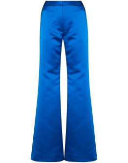 satin flared trousers