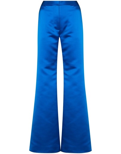 satin flared trousers