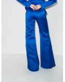 satin flared trousers