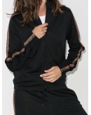 Kodi metallic stripe track jacket