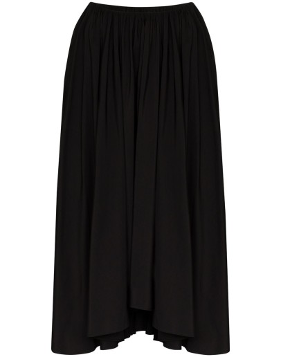 Nasty asymmetric pleated midi skirt