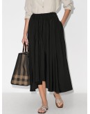 Nasty asymmetric pleated midi skirt