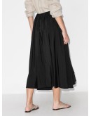 Nasty asymmetric pleated midi skirt