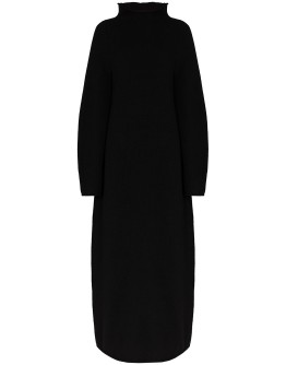 high-neck maxi dress
