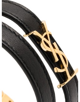logo-plaque wraparound bracelet