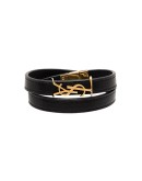 logo-plaque wraparound bracelet