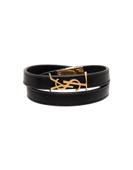 logo-plaque wraparound bracelet