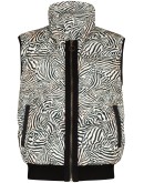 zebra-print puffer gilet