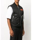 multi-pocket padded gilet