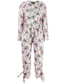 floral print long-sleeve jumpsuit