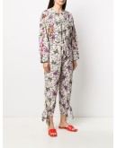 floral print long-sleeve jumpsuit