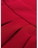 long-sleeved pleat-detail playsuit