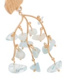 Shell Crown 24kt gold-plated aquamarine earrings