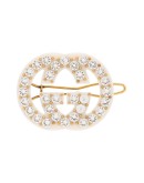 Interlocking G crystal-embellished hair clip