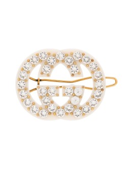 Interlocking G crystal-embellished hair clip