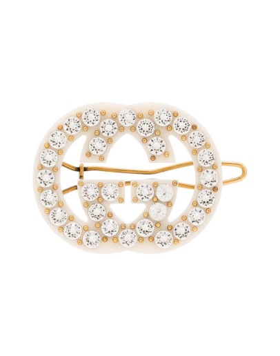 Interlocking G crystal-embellished hair clip
