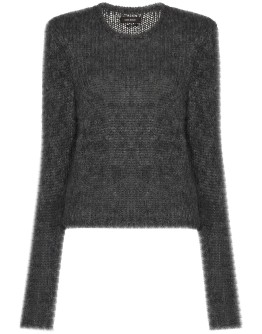 fine-knit long-sleeve jumper